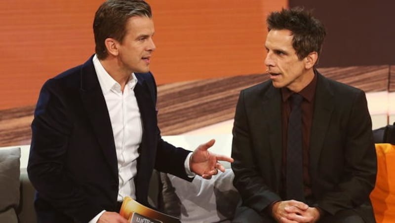 Ben Stiller war zum ersten Mal zu Gast bei "Wetten, dass..?". (Bild: APA/EPA/DAVID EBENER)