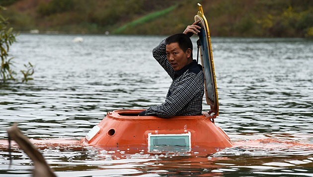 Tan Yong kurz vor dem Tauchgang (Bild: AFP)