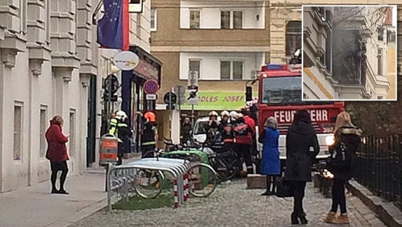 Die Schule am Wiener Hammerlingplatz wurde sofort evakuiert. (Bild: APA/HANNAH DRUSANY)