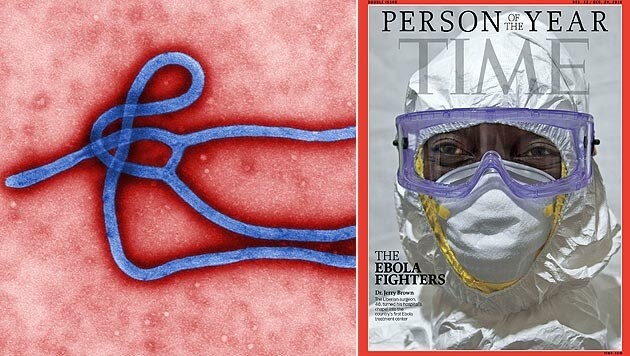 Das "Time"-Magazin kürte alle, die am Kampf gegen Ebola beteiligt sind, zur "Person des Jahres". (Bild: AP)