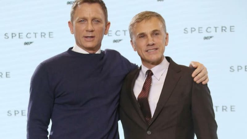 James Bond Daniel Craig und sein Gegenspieler Christoph Waltz (Bild: AP)