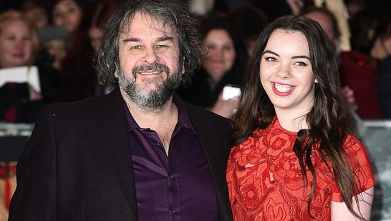 Regisseur Peter Jackson mit seiner Tochter Katie (Bild: AFP)