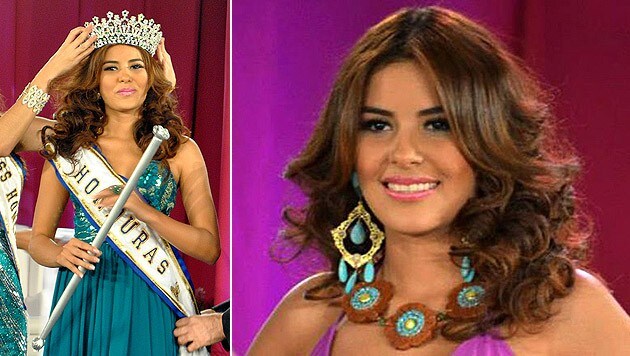 Maria Jose Alvarado bei ihrer Krönung zur "Miss Honduras" (Bild: AP, AFP)