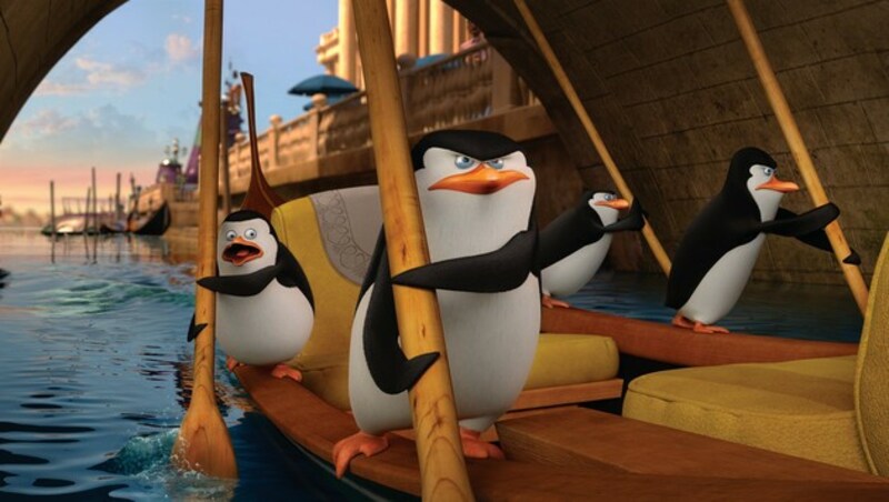 Die abenteuerlustigen Frackträger Skipper, Kowalski und Ricos im Einsatz (Bild: 20th Century Fox)