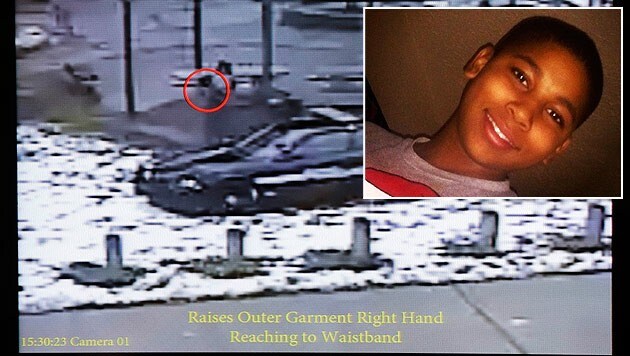 Aufnahme einer Überwachungskamera zeigen die letzten Sekunden im Leben von Tamir Rice. (Bild: AP)