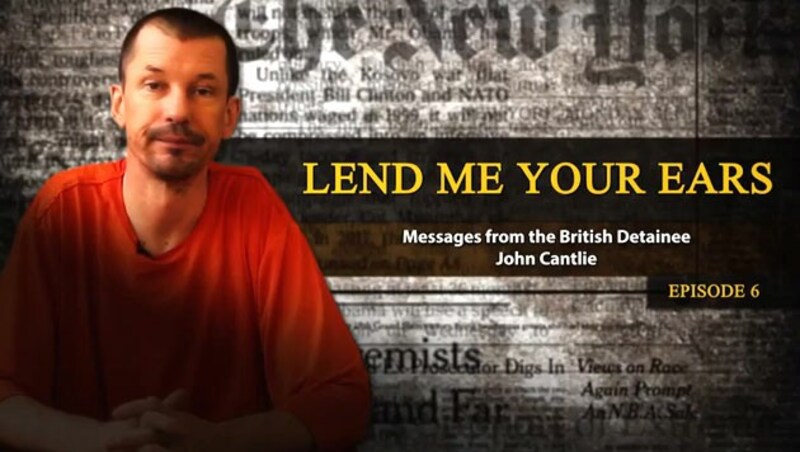 In der Videoserie "Lend me your ears" muss John Cantlie Propaganda für den Islamischen Staat machen. (Bild: YouTube.com)