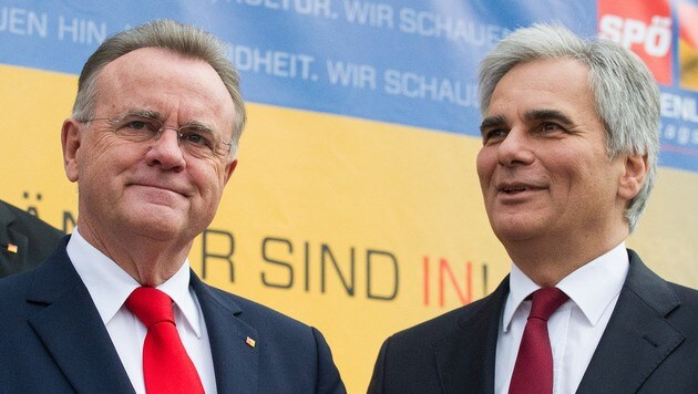 Burgendlands Landeshauptmann Hans Niessl und Bundeskanzler Werner Faymann (Bild: APA/EXPA/MICHAEL GRUBER)