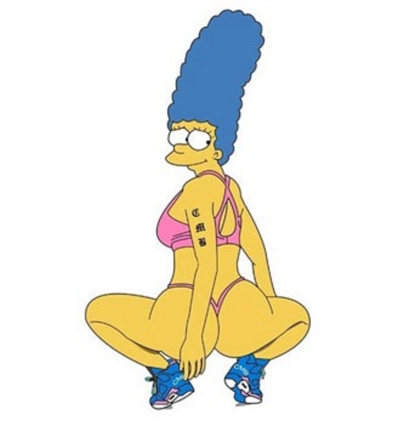 Auch Marge Simpson zeigt sich mit Nicki-Minaj-Sitzhöckern. (Bild: instagram.com/nickiminaj)