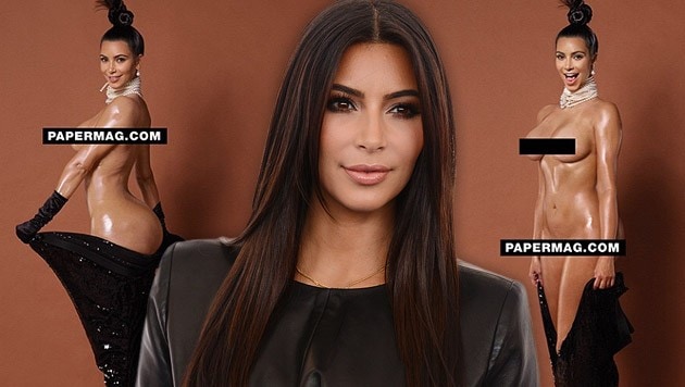 Auf Instagram zeigt das "Paper"-Magazin weitere Nacktfotos von Kim Kardashian. (Bild: instagram.com/papermagazine, Jordan Strauss/Invision/AP)