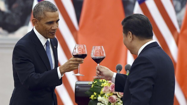 US-Präsident Barack Obama und Chinas Staats- und Parteichef Xi Jinping (Bild: AP)