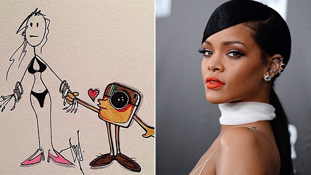 Rihanna postet wieder auf Instagram. (Bild: instagram.com/badgalriri, Jordan Strauss/Invision/AP)