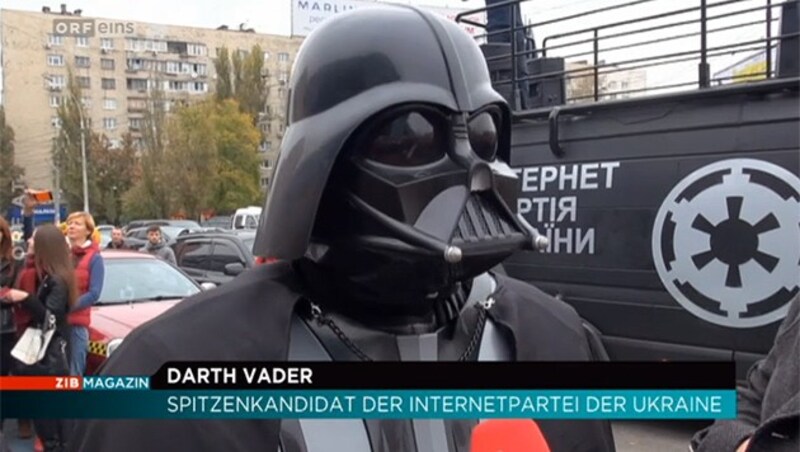 "ZiB Magazin": "Darth Vader" will Politiker durch Computer ersetzen. (Bild: tvthek.orf.at)