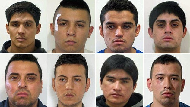 Das LPD NÖ veröffentlichte die Bilder von acht der verdächtigen Chilenen. (Bild: LPD NÖ)