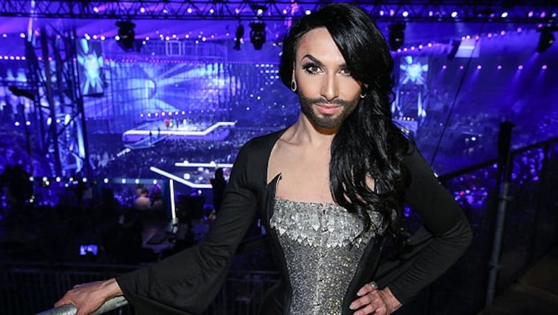 Thomas Neuwirth als Conchita Wurst vor dem Auftritt beim Eurovision Song Contest 2014 in Kopenhagen (Bild: ORF)