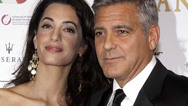 Venedig ist schon jetzt im Clooney-Fieber: Der Hollywoodstar soll am Montag heiraten. (Bild: AP)