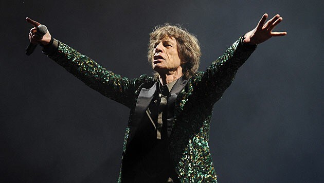 Mick Jagger auf der Bühne (Bild: EPA)