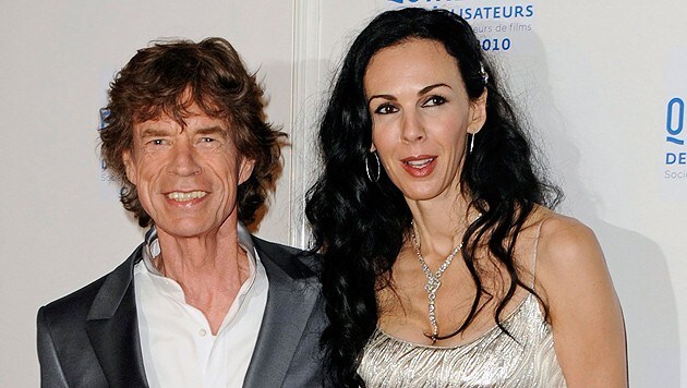 Mick Jagger mit L'Wern Scott, die sich heuer das Leben nahm. (Bild: APA/EPA/STR)