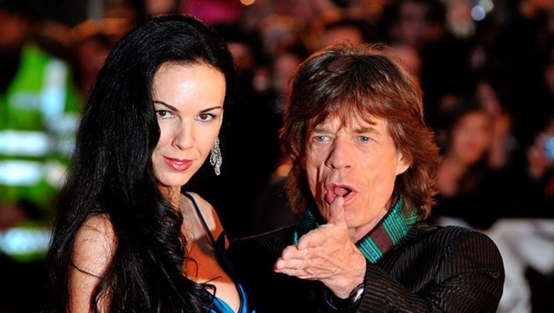 Mick Jagger und L'Wren Scott (Bild: APA/EPA/DANIEL DEME)