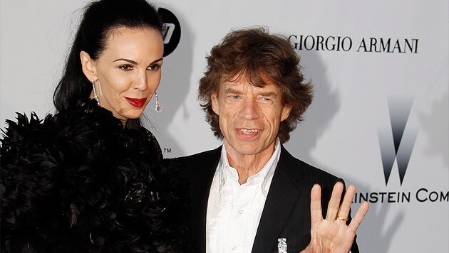 Mick Jagger und L'Wren Scott (Bild: APA/EPA/IAN LANGSDON)
