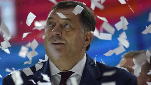Milorad Dodik vom Bund der Unabhängigen Sozialdemokraten der Republika Srpska in Bosnien (Bild: AP)
