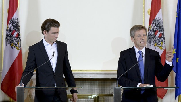 Kanzleramtsminister Josef Ostermayer und Außenminister Sebastian Kurz verteidigen das Islamgesetz. (Bild: HERBERT NEUBAUER)