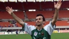 So jubelte Dejan Savicevic früher im Rapid-Dress im Happel-Stadion, Sonntag kommt er wieder (Bild: APA/Pfarrhofer Herbert/RS)