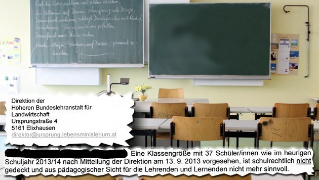 Das Bundesministerium schrieb an die Schule: 37 Schüler sind "schulrechtlich nicht gedeckt". (Bild: CHRISTIAN JAUSCHOWETZ)