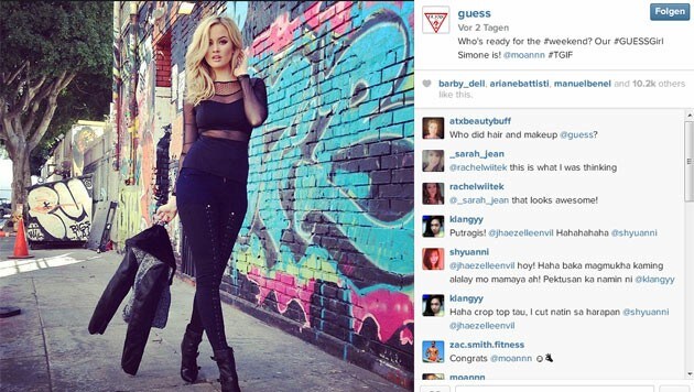 Die Modemarke Guess hat sein neuestes Markengesicht über Instagram gefunden. (Bild: instagram.com/guess)