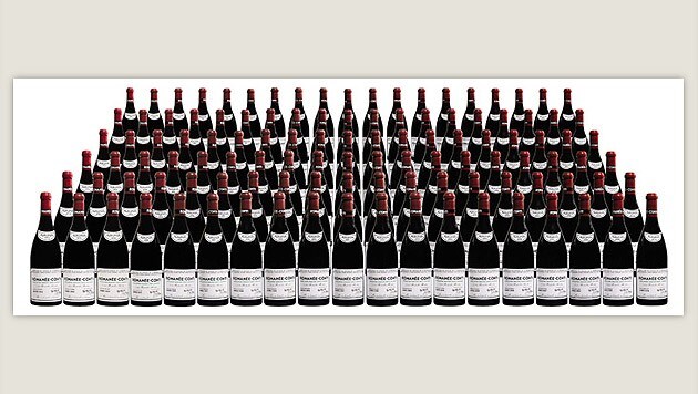 Die 114 Flaschen Romanee-Conti wechselten für 1,3 Millionen Euro den Besitzer. (Bild: Screenshot Sothebys.com)