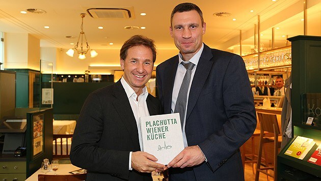 Mario Plachutta und ein satter Vitali Klitschko (Bild: Kristian Bissuti)