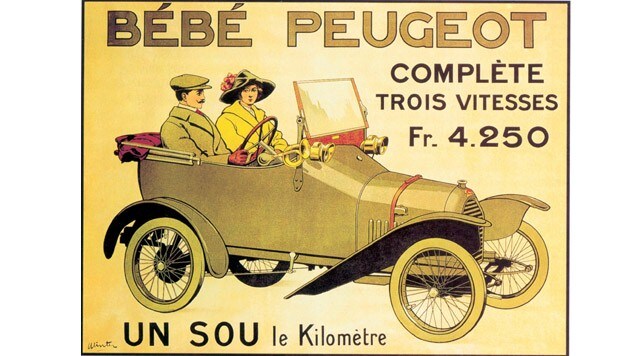 Den Peugeot Bébé von 1913 hat der legendäre Ettore Bugatti entworfen (Bild: Peugeot)