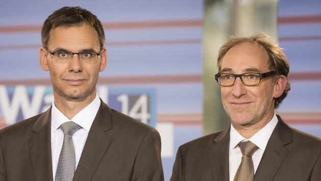 VP-Landes-Chef Markus Wallner (li.) will Koalitionsgespräche mit Johannes Rauch (Grüne) führen. (Bild: APA/DIETMAR STIPLOVSEK)