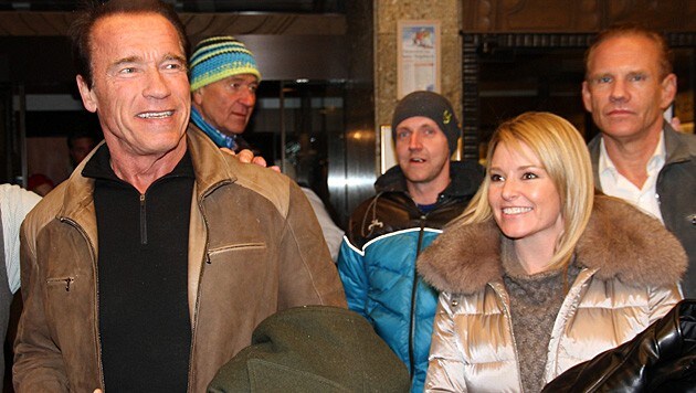 Schon im Jänner checkte Arnold Schwarzenegger mit Heather beim "Stanglwirt" ein. (Bild: APA/EPA/MARTIN HUBER)