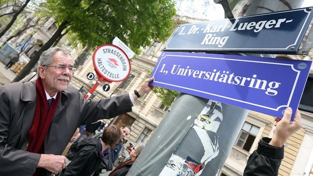 Der Dr.-Karl-Lueger-Ring wurde bereits in Universitätsring umbenannt. (Bild: APA/GEORG HOCHMUTH)
