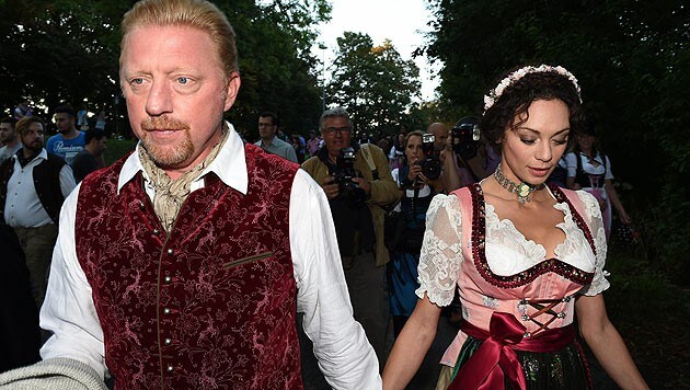 Boris Becker mit Ehefrau Lilly am Münchner Oktoberfest. (Bild: EPA)