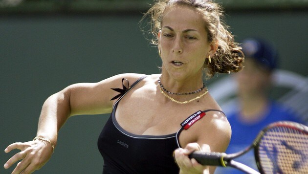Lang ist's her: Gala Leon 2004 in Indian Wells. Jetzt ist sie Davis-Cup-Kapitän. (Bild: EPA/Mike Fiala)