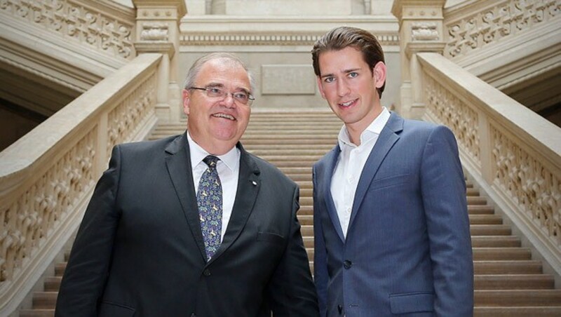 Wolfgang Brandstetter und Sebastian Kurz (Bild: Zwefo)