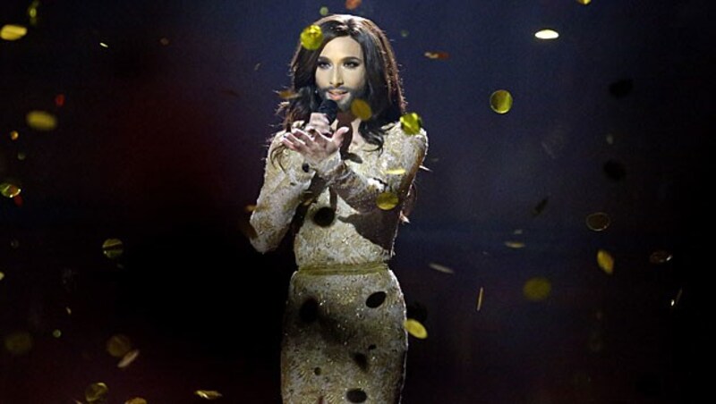 Conchita bei ihrer Sieger-Performance (Bild: AP)