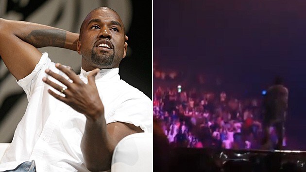 Kanye West demütigte bei seinem Konzert in Sydney einen Rollstuhlfahrer. (Bild: AP, Zoom.in)