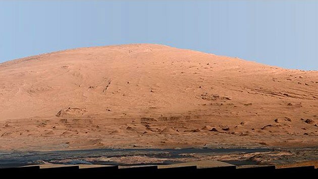 Das Ziel von "Curiosity" - der Mount Sharp (Bild: NASA/JPL-Caltech/MSSS)