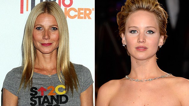 Gwyneth Paltrow ist nicht erfreut über den Nacktskandal rund um Jennifer Lawrence. (Bild: Jordan Strauss/Invision/AP, Dan Steinberg/Invision/AP)