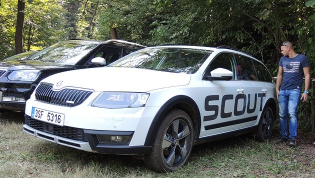 Skoda Octavia Scout - Quasi-Offroad-Feeling für die Masse zum Selbstfahren auf der Messe (Bild: Stephan Schätzl)