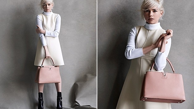 Michelle Williams steht zum dritten Mal für Louis Vuitton vor der Linse. (Bild: Louis Vuitton)