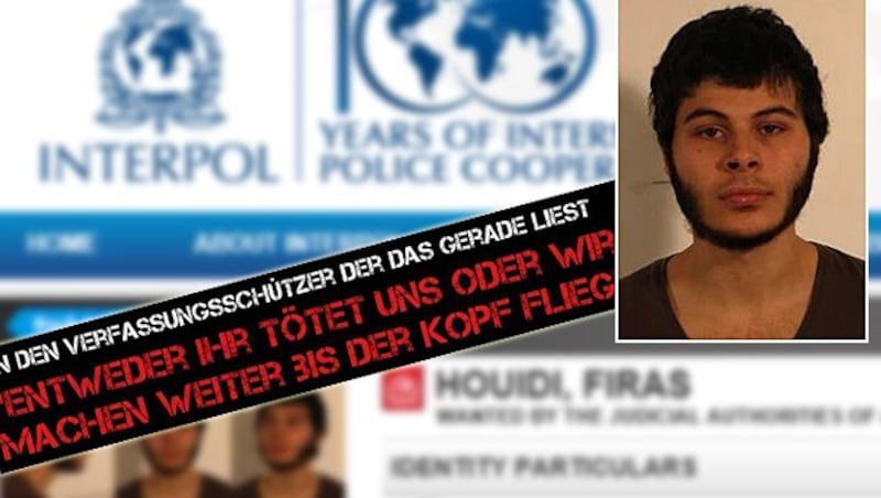 Firas Houidi steht nun auf der internationalen Fahndungsliste von Interpol. (Bild: Interpol, "Krone")