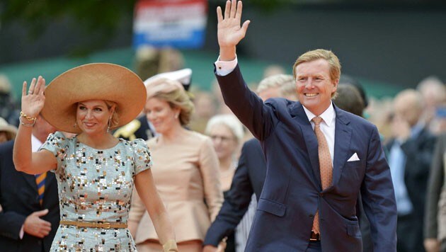 Königin Maxima und König Willem-Alexander feiern den 200. Geburtstag ihres Königreichs ... (Bild: EPA)