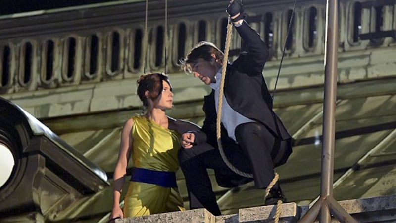 Stuntproben zu "Mission: Impossible V" in Wien (Bild: APA/Herbert Neubauer)