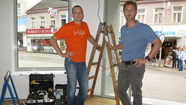 Die beiden I-Haai-Manager Christian Halper und Mario Rauch (Bild: Andi Schiel)
