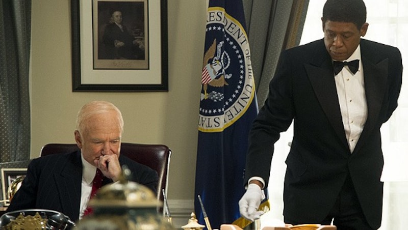 Als US-Präsident Dwight D. Eisenhower mit Forest Whitaker in "Der Butler" (2013) (Bild: AP)