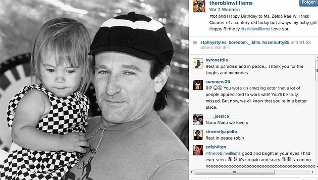 Robin Williams war sehr aktiv auf Twitter - sein letzter Tweet galt seiner Tochter. (Bild: instagram.com/therobinwilliams)