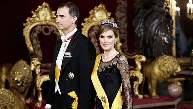 Die neue Königin Spaniens Letizia sorgt immer wieder für Magersuchtsgerüchte. (Bild: AFP)